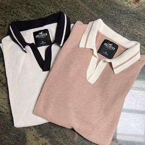 Hollister Knit Johnny Collar Sweater Polo Bundle // Extra Large (XL)